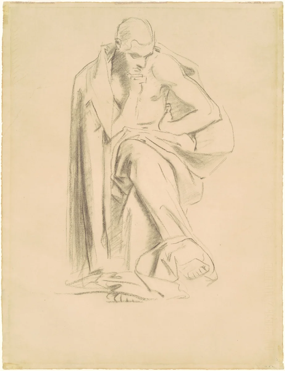Study for "Philosophy" by John Singer Sargent, drawing, 1922-1925