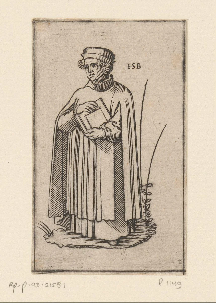 Monnik van de orde der Praemonstratenzers by anonymous, print, 1526