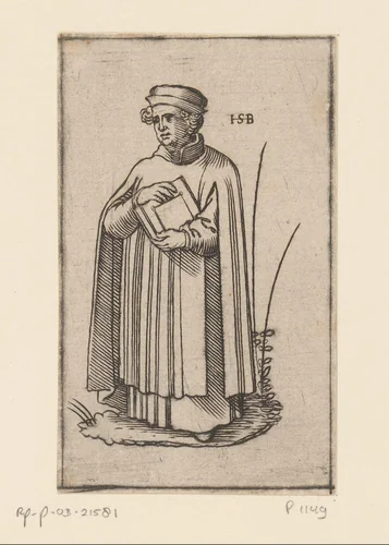 Monnik van de orde der Praemonstratenzers by anonymous, print, 1526