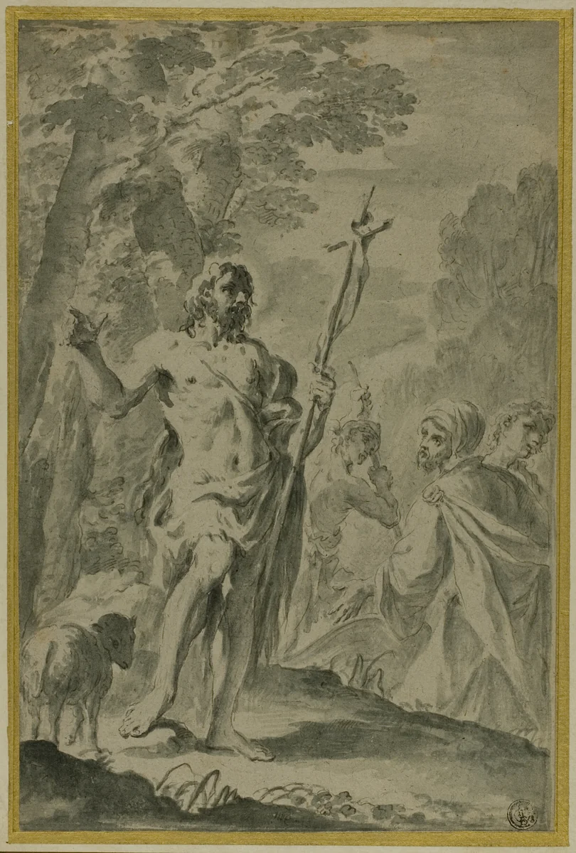 Saint John the Baptist by Ercole Graziani, drawing, 1738-1765