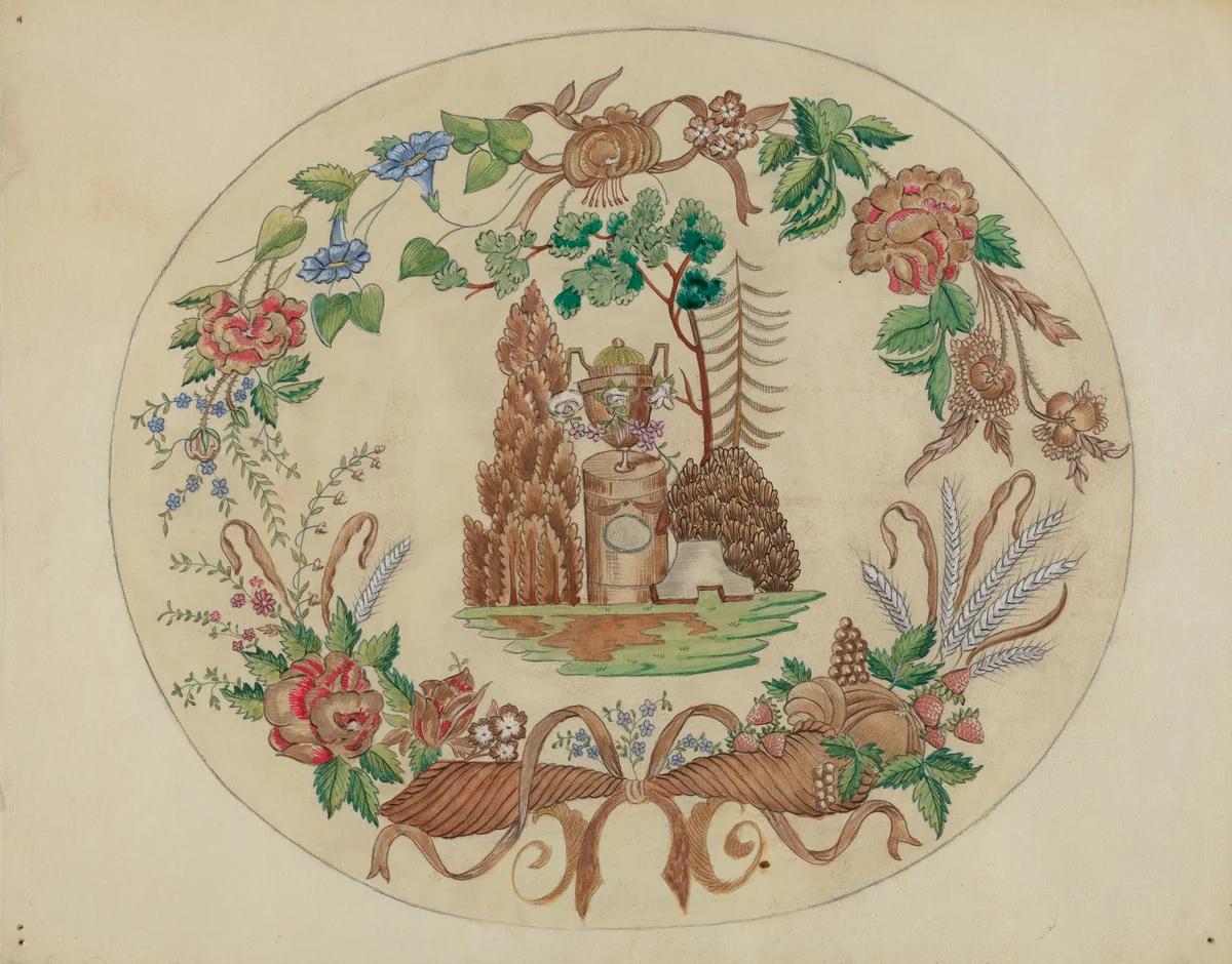 Embroidered Picture by A. Zimet, index of american design, 1936