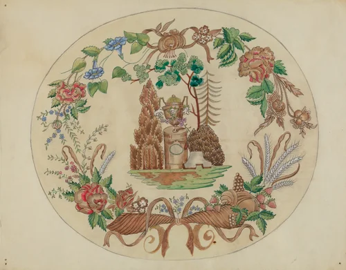 Embroidered Picture by A. Zimet, index of american design, 1936