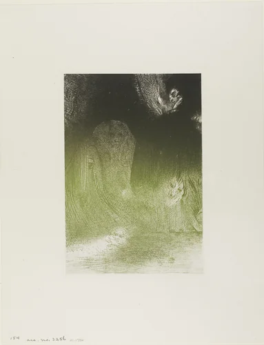 I Have Sometimes Seen in the Sky What Seemed Like Forms of Spirits, plate 21 of 24 by Odilon Redon, print, 1896