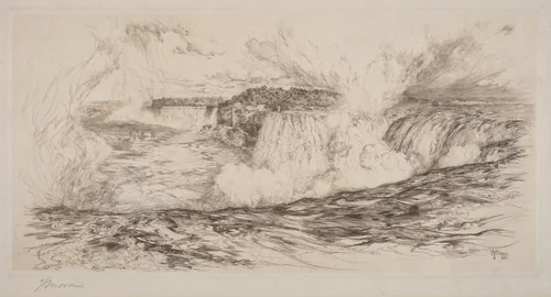 Niagara—From the Canadian Side by Thomas Moran, print, 1885
