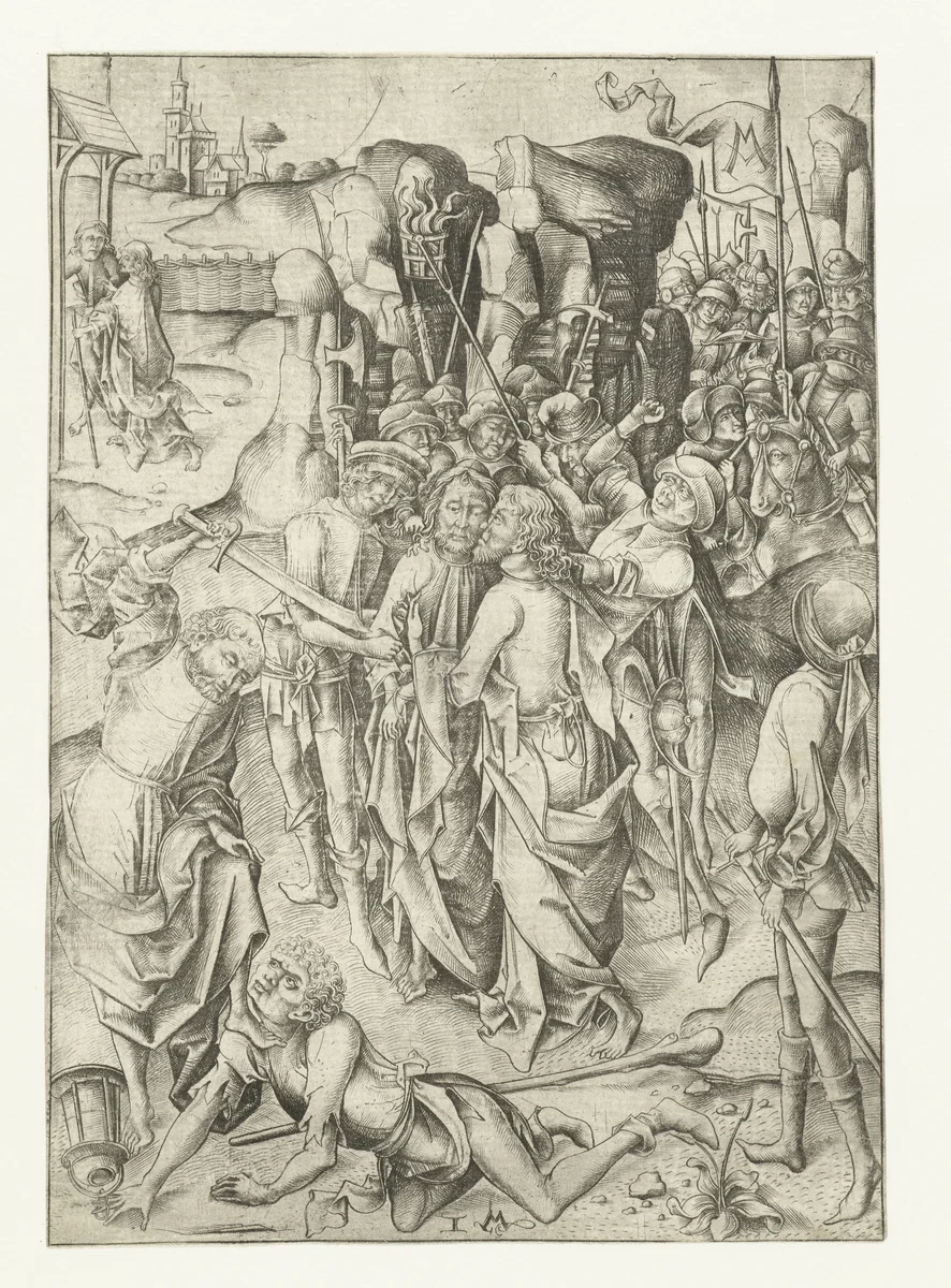 De gevangenneming by Unknown, print, 1455-1503