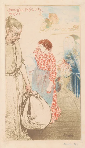 Jeunesse passe vite vertu!... by Auguste Lepère, print