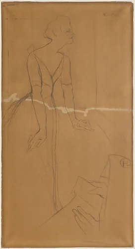 Yvette Guilbert by Henri de Toulouse-Lautrec, drawing, 1889-1899