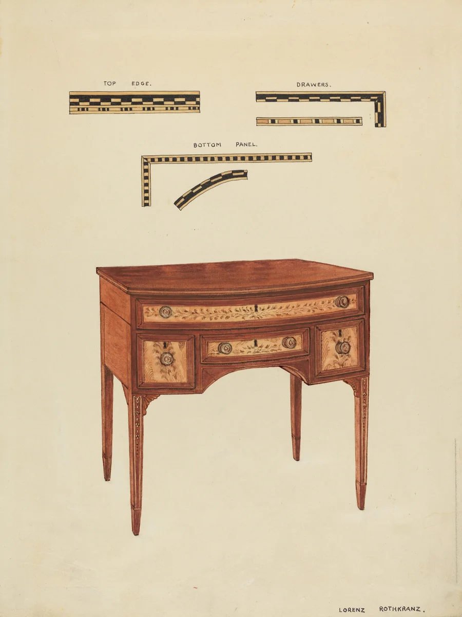 Dressing Table by Lorenz Rothkranz, index of american design, 1938