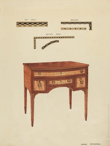 Dressing Table by Lorenz Rothkranz, index of american design, 1938
