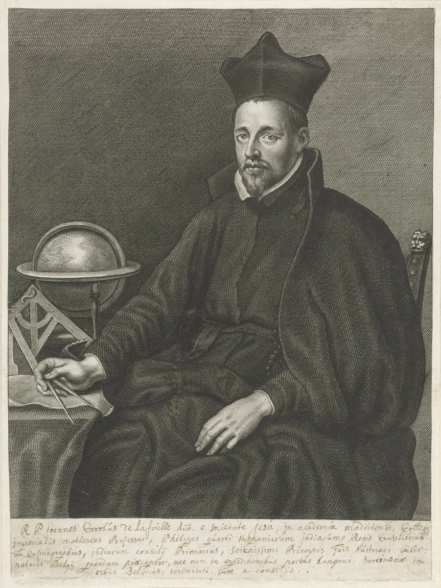 Portret van Johannes Carolus de la Faille by Adriaen Lommelin, print, 1630-1677
