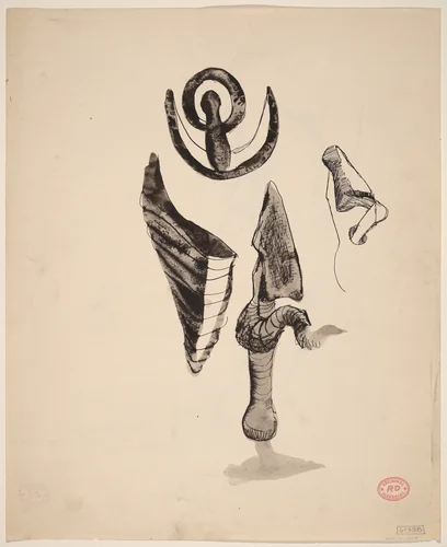 Untitled [abstract forms] [verso] by Richard Diebenkorn, drawing, 1955-1967