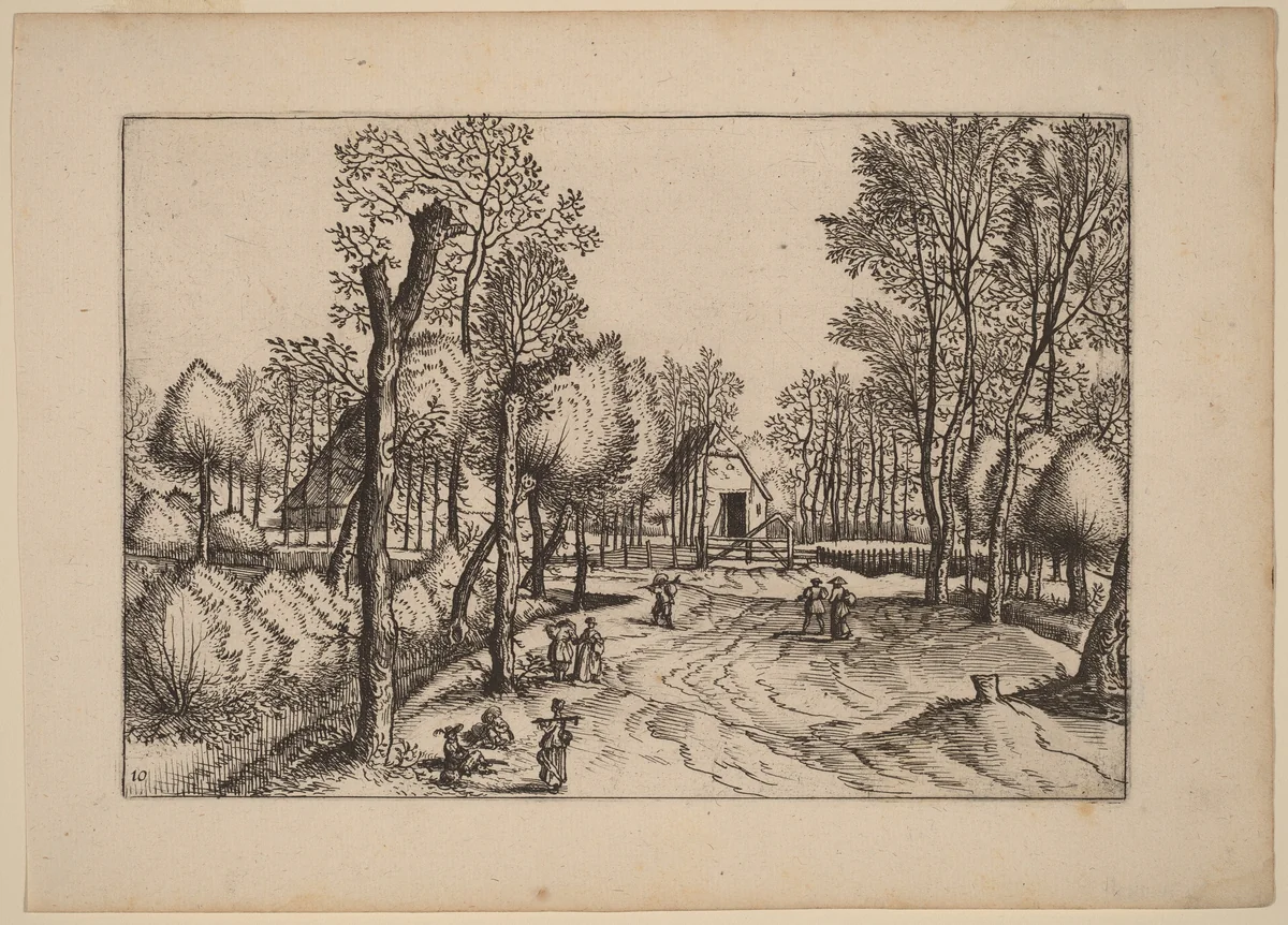Farms by Johannes van Doetechum; Lucas van Doetechum; Master of the Small Landscapes, print, 1676