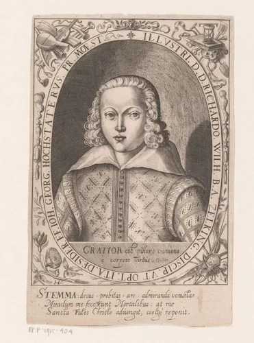 Portret van Richard Wilhelm von Zelking by Unknown, print, 1582-1671