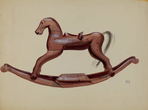 Hobby Horse Toy by Raoul Du Bois, index of american design, 1935-1942