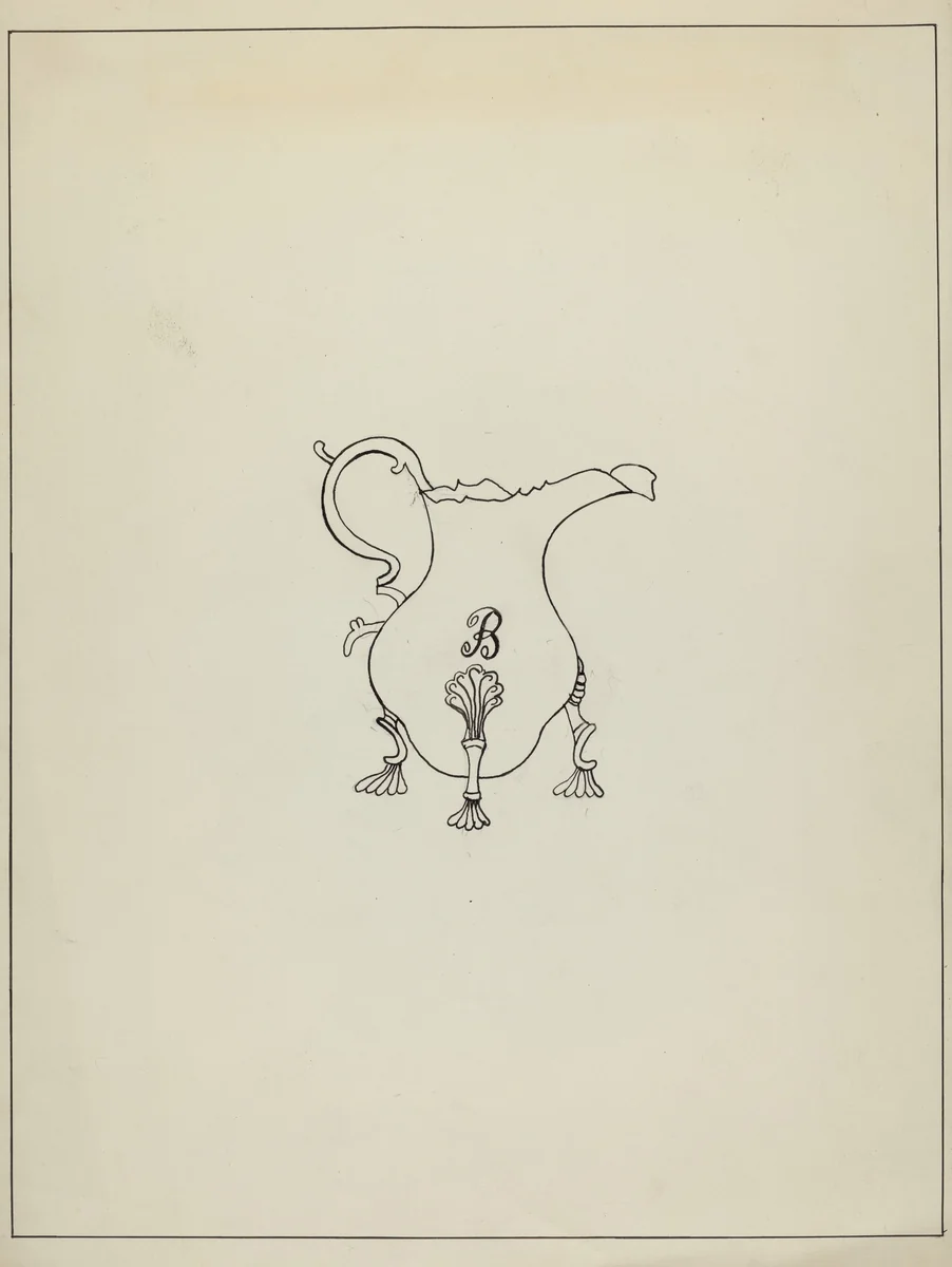Silver Creamer by John R. Towers, index of american design, 1936