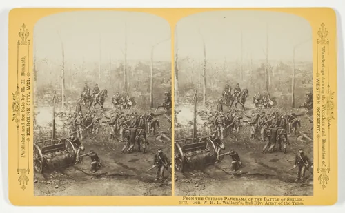 Gen. W.H.L. Wallace's, 2nd Div. Army of the Tenn., from the series "The Chicago Panorama of the Battle of Shiloh" by Henry Hamilton Bennett, photograph, 1887