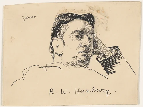 R. W. Hanbury by Walter Richard Sickert, drawing, 1890