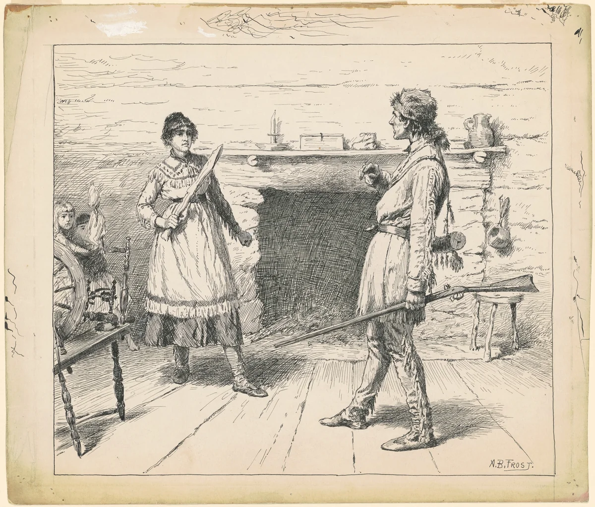 Ai Telled Him to Stan Off by Arthur B. Frost, drawing, 1884