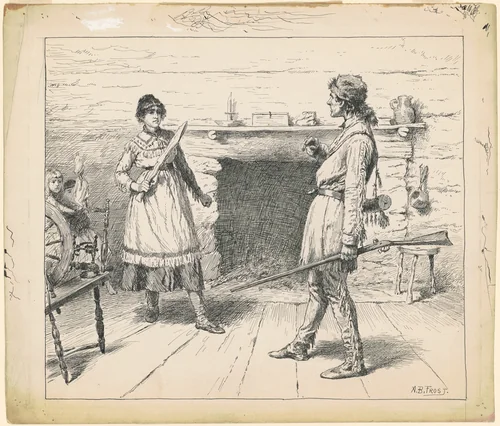 Ai Telled Him to Stan Off by Arthur B. Frost, drawing, 1884