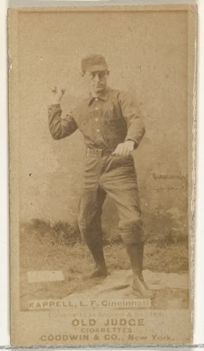 Henry "Heinie" Kappel, Left Field, Cincinnati, from the Old Judge series (N172) for Old Judge Cigarettes by Goodwin & Company, photograph, 1888