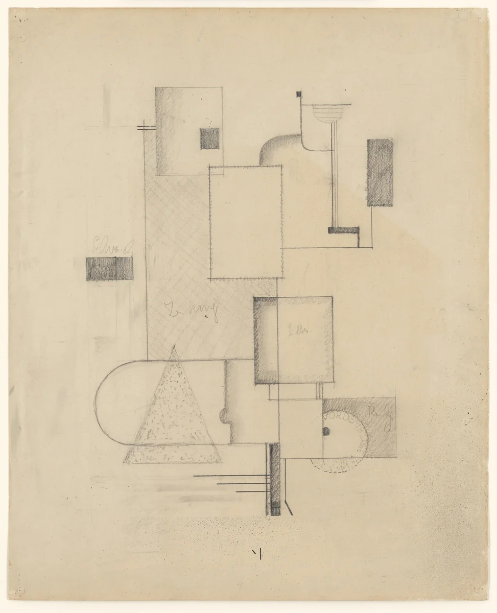 Intimately Silvered by Friedrich Vordemberge-Gildewart, drawing, 1923