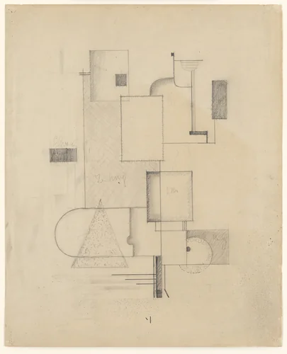 Intimately Silvered by Friedrich Vordemberge-Gildewart, drawing, 1923
