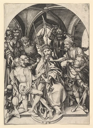 Christ Crowned with Thorns by Martin Schongauer, print, 1470-1491