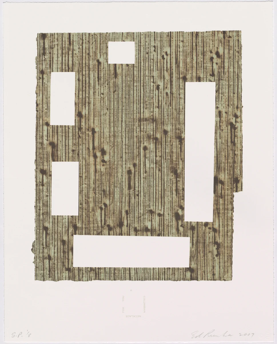 A Columbian Necklace... by Ed Ruscha, print, 2007