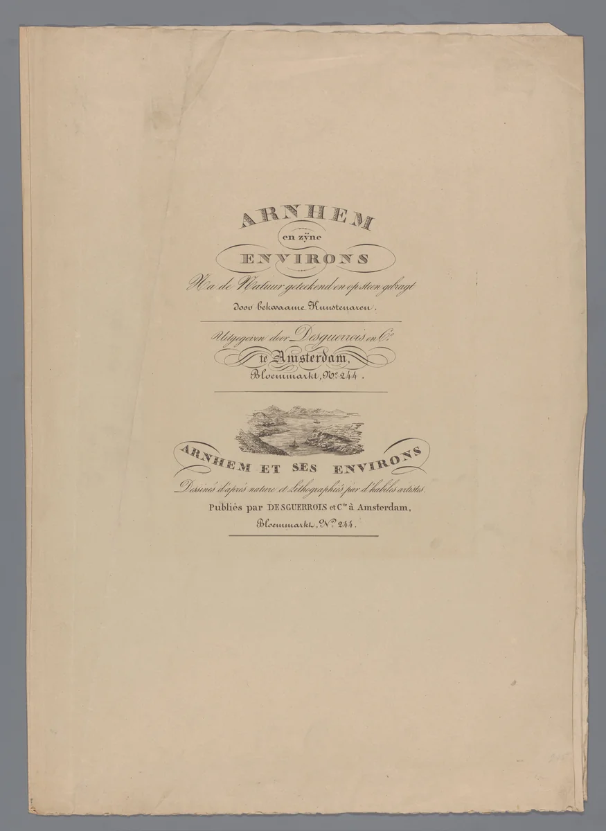 Omslag voor Arnhem en zijne environs by anonymous, print, 1827-1927