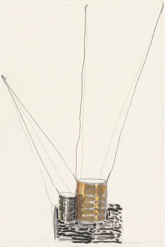 Untitled (Can Study) by Al Taylor, drawing, 1994