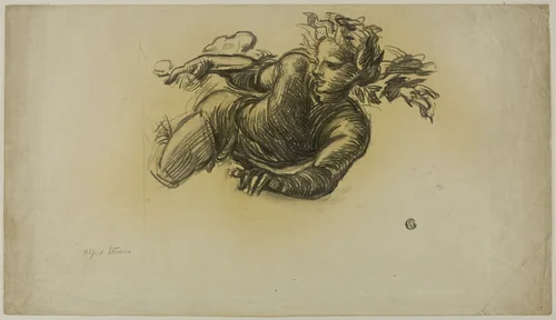 Flying Figure by Alfred George Stevens, drawing, 1837-1875