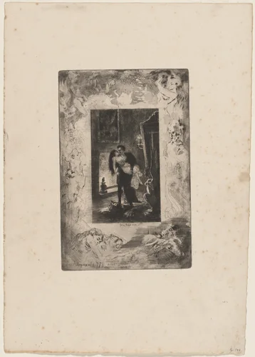 Les Adieux by Félix-Hilaire Buhot, print, 1847-1898