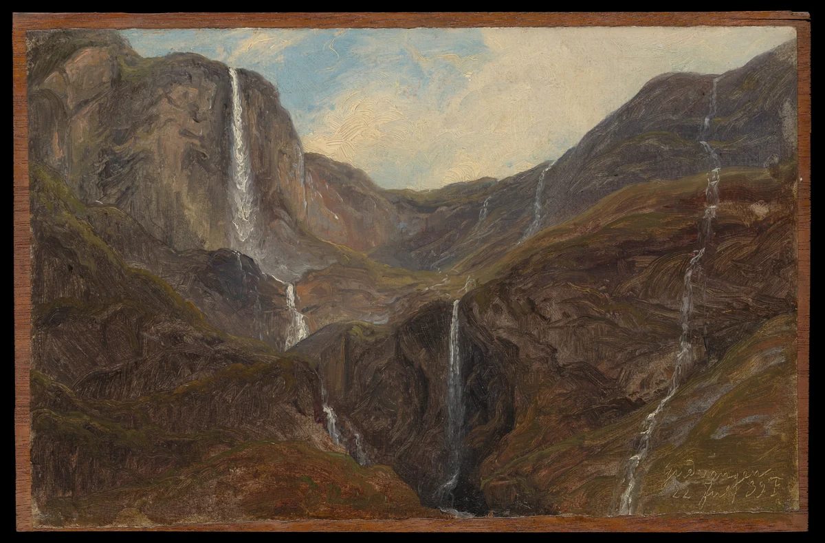 Gudvangen by Thomas Fearnley, painting, 1839