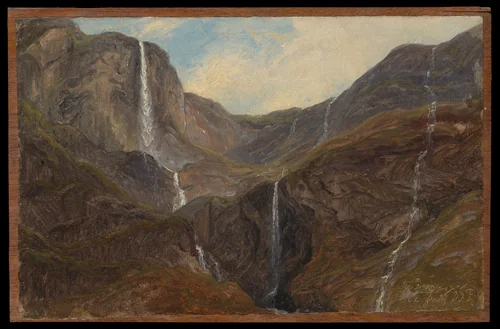 Gudvangen by Thomas Fearnley, painting, 1839
