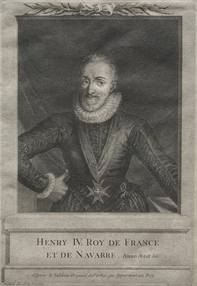 Henry IV, King of France by Gabriel de Saint-Aubin, print, 1765