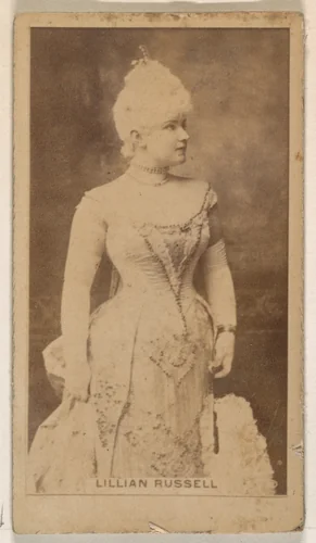 Lillian Russell, from the Actresses series (N245) issued by Kinney Brothers to promote Sweet Caporal Cigarettes by Kinney Brothers Tobacco Company, photograph, 1890