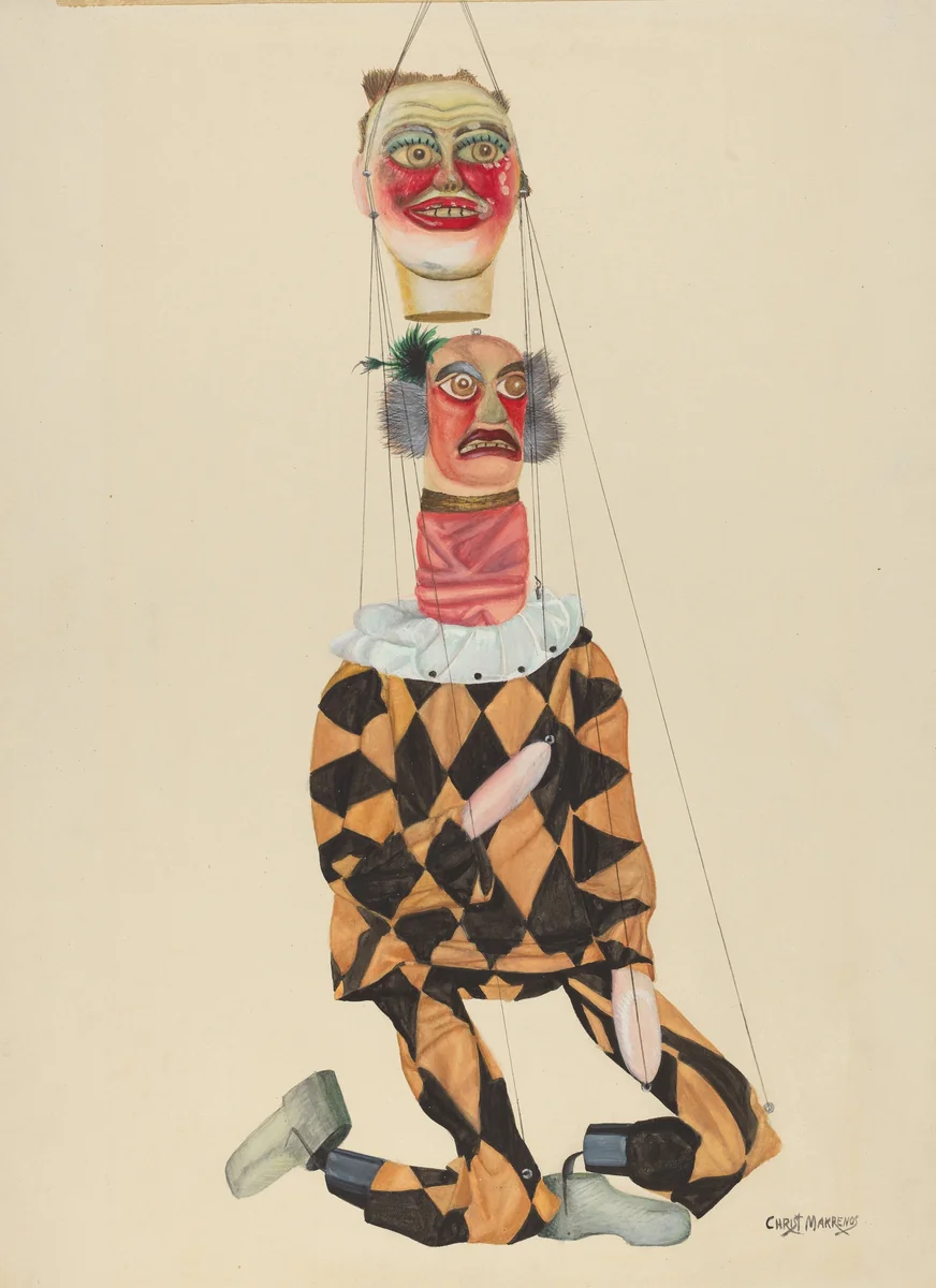 Two-Headed Freak by Chris Makrenos, index of american design, 1935-1942