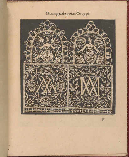 Les Singuliers et Nouveaux Portraicts... page 5 (recto) by Federico de Vinciolo, book, 1588