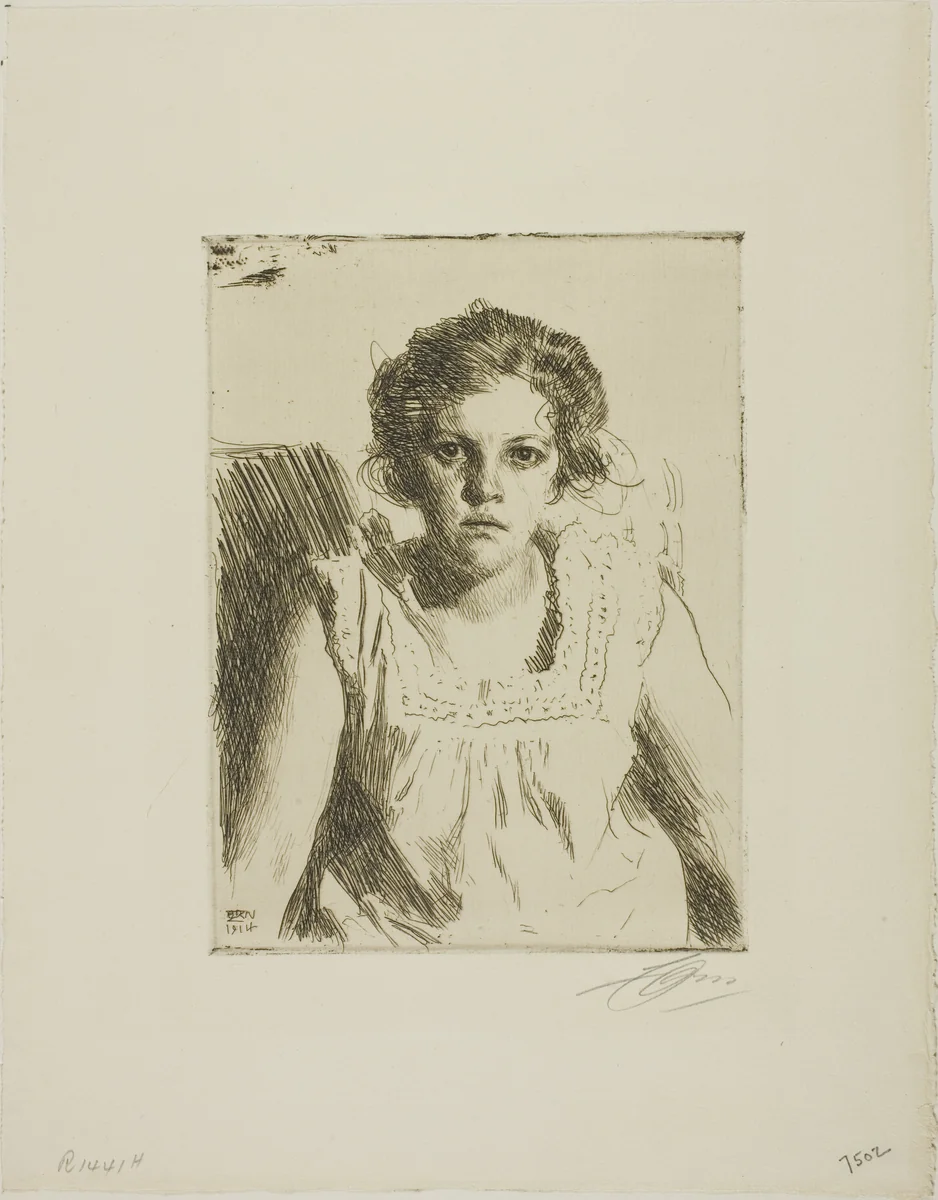 Frida by Anders Zorn, print, 1914