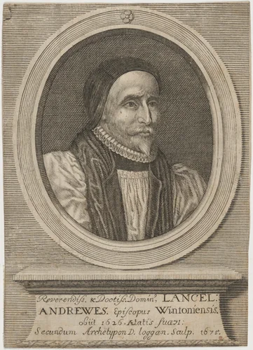 Lancelot Andrewes, Bishop of Winchester by David Loggan, print, 1675