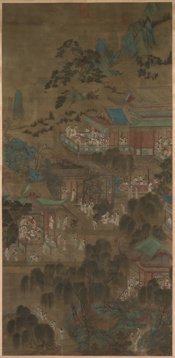 Court Ladies in the Imperial Palace by Unknown, painting, 1271-1368