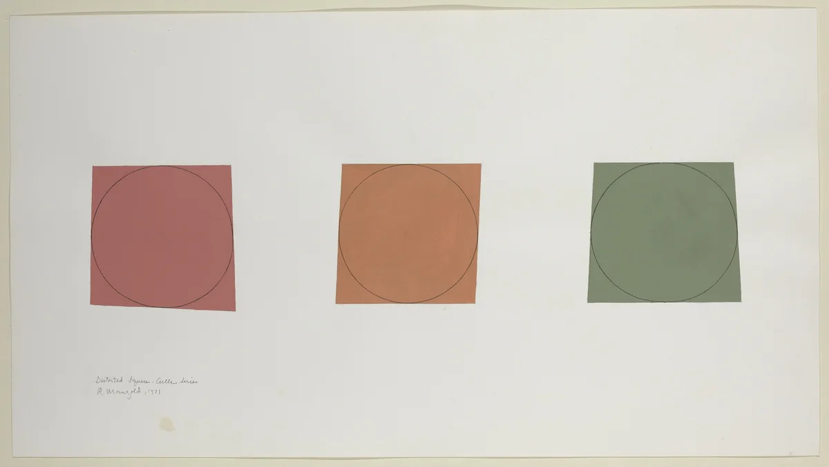 Distorted Square - Circle Series by Robert Mangold, drawing, 1971