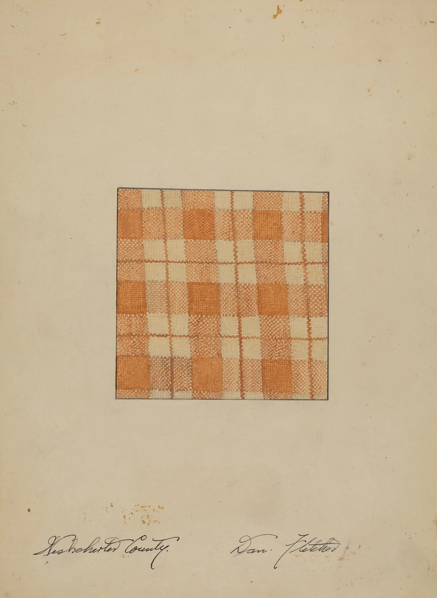 Hand Woven Linen by Daniel Fletcher, index of american design, 1937