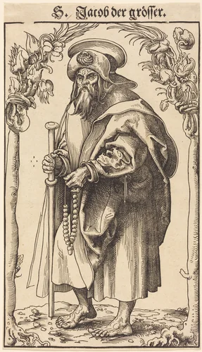 Saint James the Greater by Lucas Cranach, print, 1472-1553