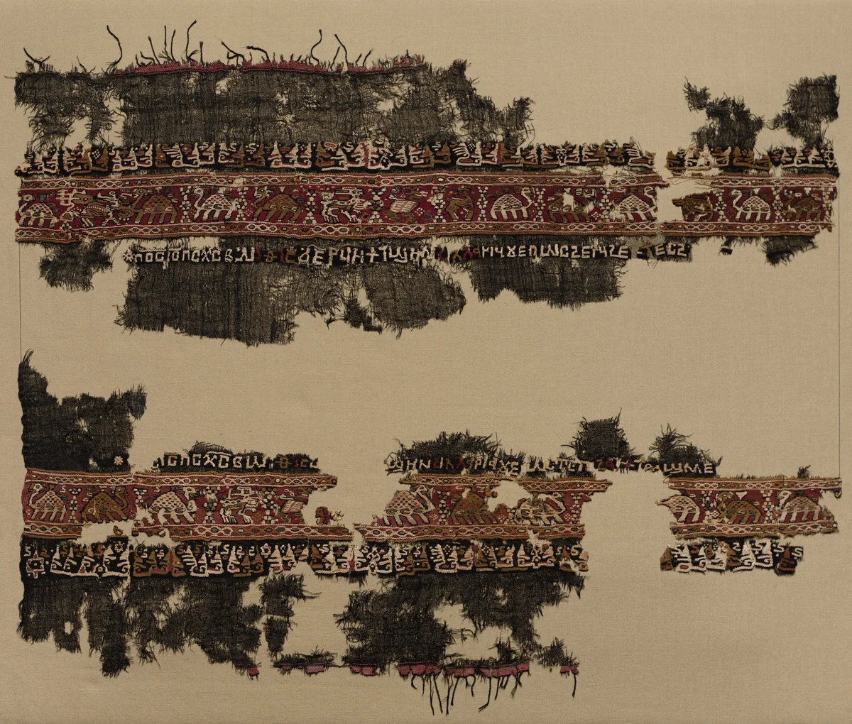 Decorated ends of a shawl by Unknown, textile, 770-887