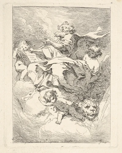 Saint Mark by Jean Honoré Fragonard, print, 1761-1765