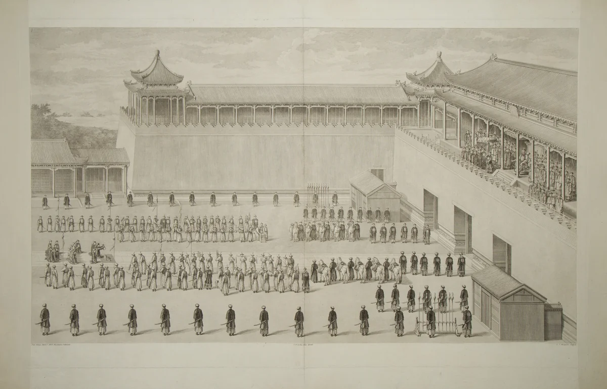 Prisoners Presented to the Emperor by Louis Joseph Masquelier, print, 1767-1774