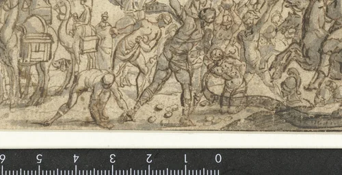 De steniging van de H. Stephanus by anonymous, drawing, 1600-1699