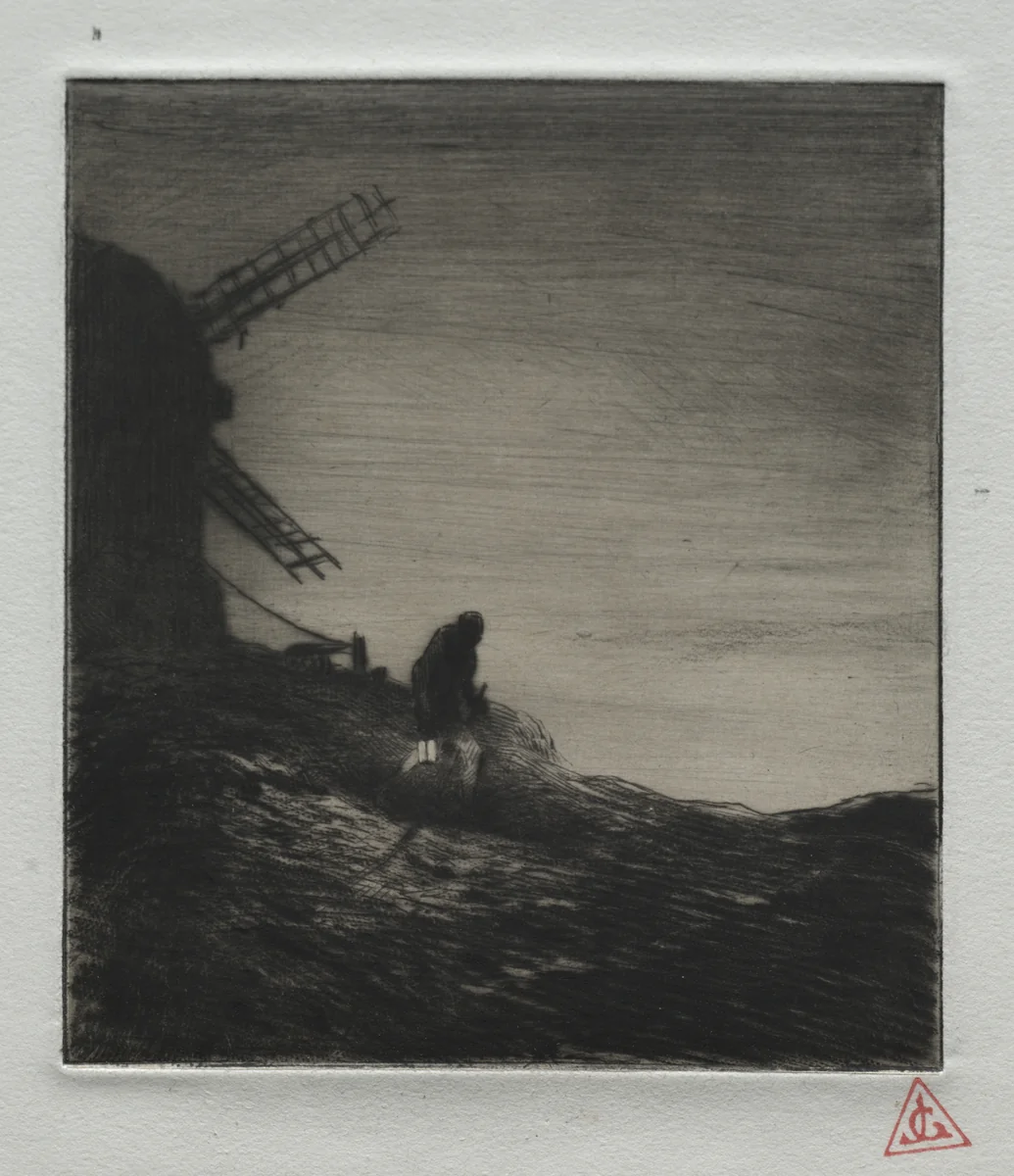 The Mill by Charles-Émile Jacque, print, 1848