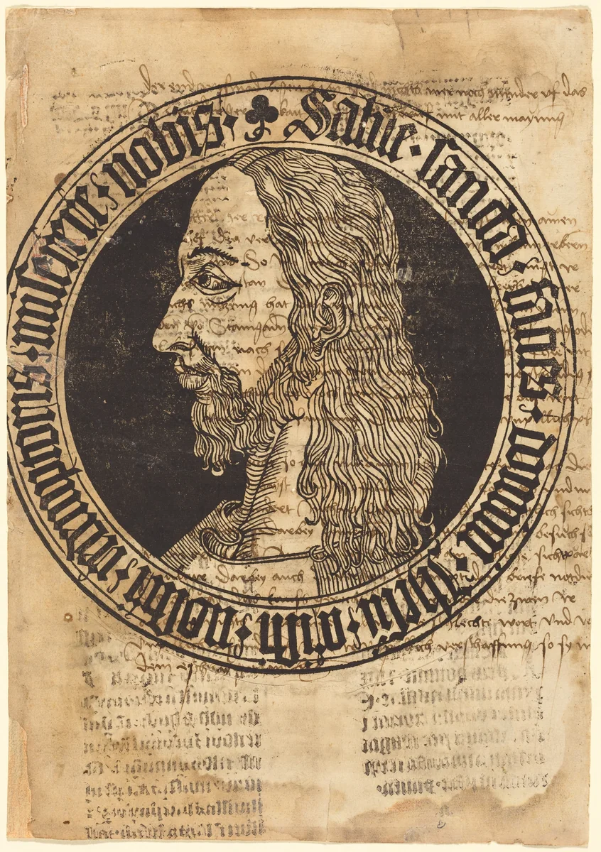 The Head of Christ by German 15th Century, print, 1500